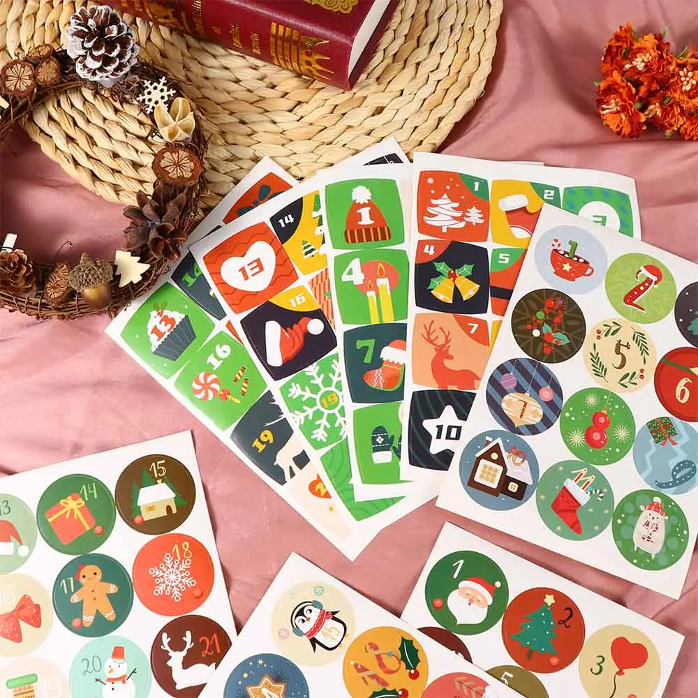 

96 шт./8 листов, самоклепосылка наклейки с календарём