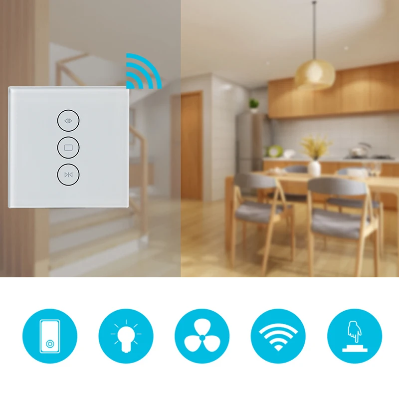Умный дом WiFi электрические сенсорные жалюзи занавес переключатель Ewelink приложение Голосовое управление от Alexa Echo для механический предел жалюзи ЕС/США