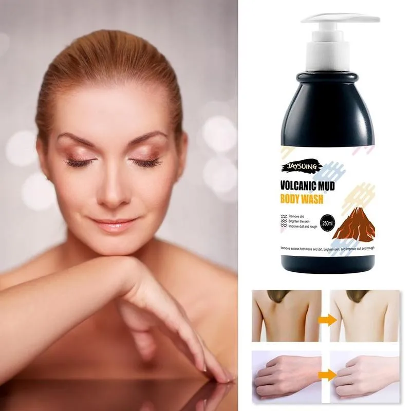 

250ml Volcanic Mud Shower Gel Cream Body Wash Whitening Exfoliating Moisturizing Body Bathing Cream
