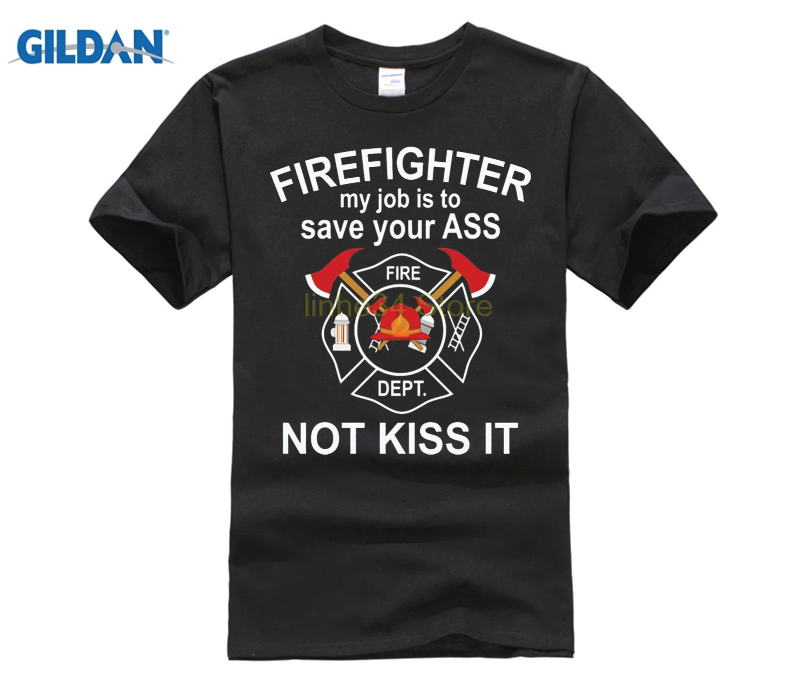Мужские фирменные Футболка онлайн пожарный моя работа заключается в том чтобы