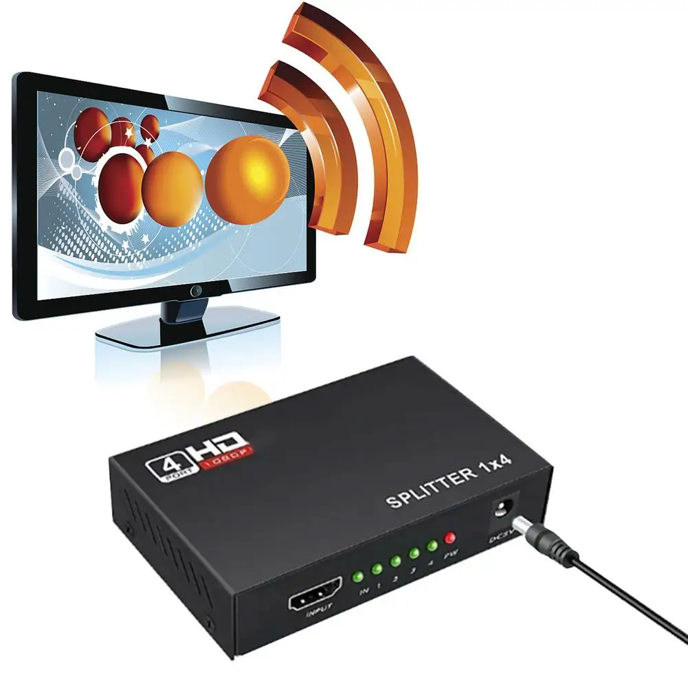 4K HDMI-совместимый сплиттер HD 1080P видео переключатель 1 в 4 выход усилитель двойной