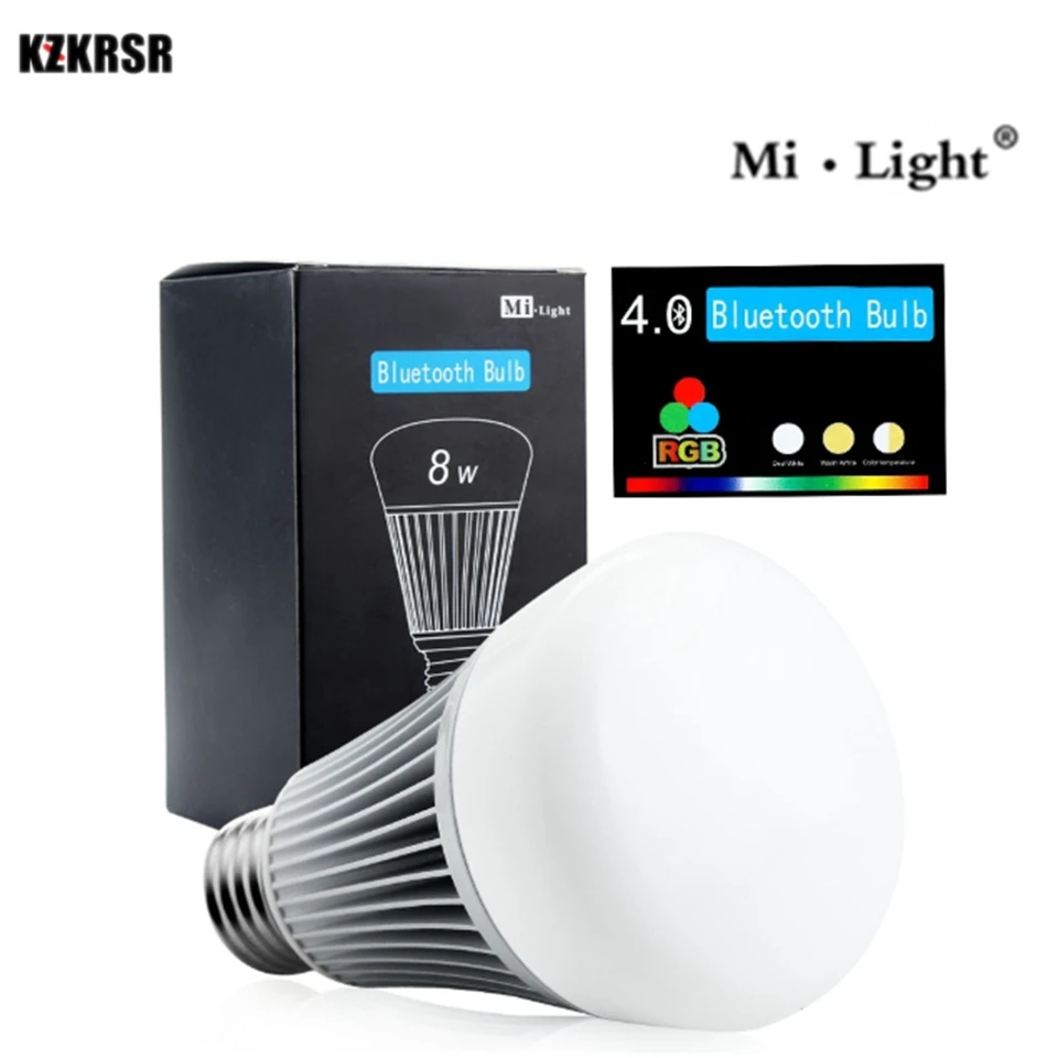 Mi светильник Bluetooth RGBW 4 0 смарт-лампа E27 5 W 8W AC86-265V полный Цвет лампада смартфон