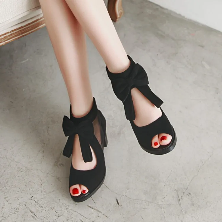 Сандалии женские на высоком каблуке Босоножки с открытым носком сетчатая обувь