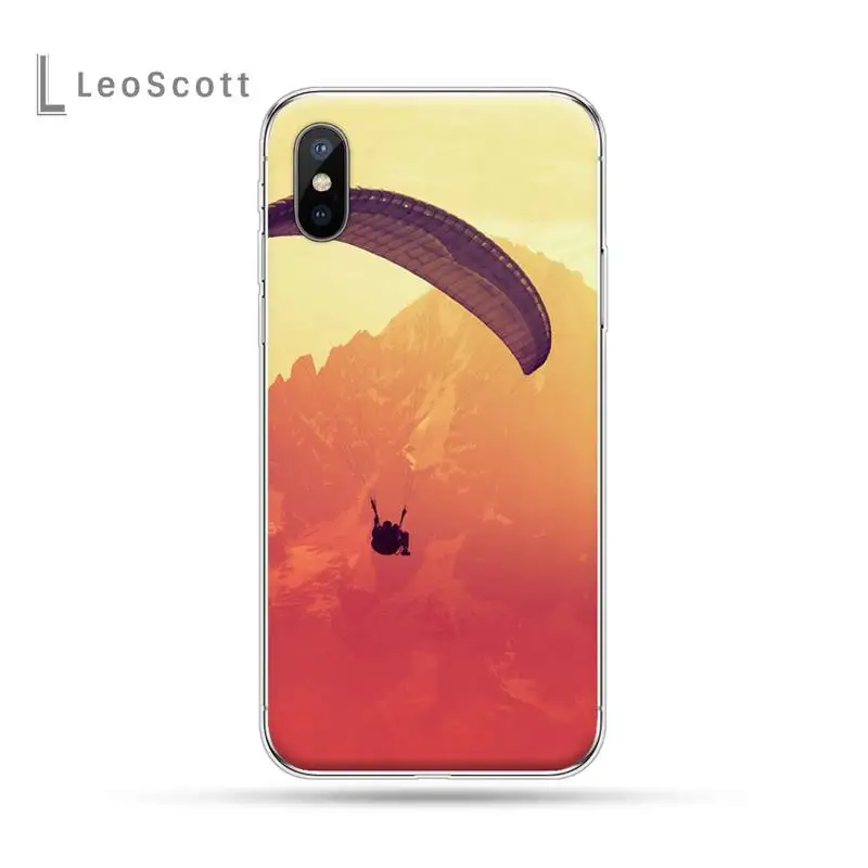 

landscape Sports Paragliders soft shell Phone Case For iphone 12 5 5s 5c se 6 6s 7 8 plus x xs xr 11 pro max