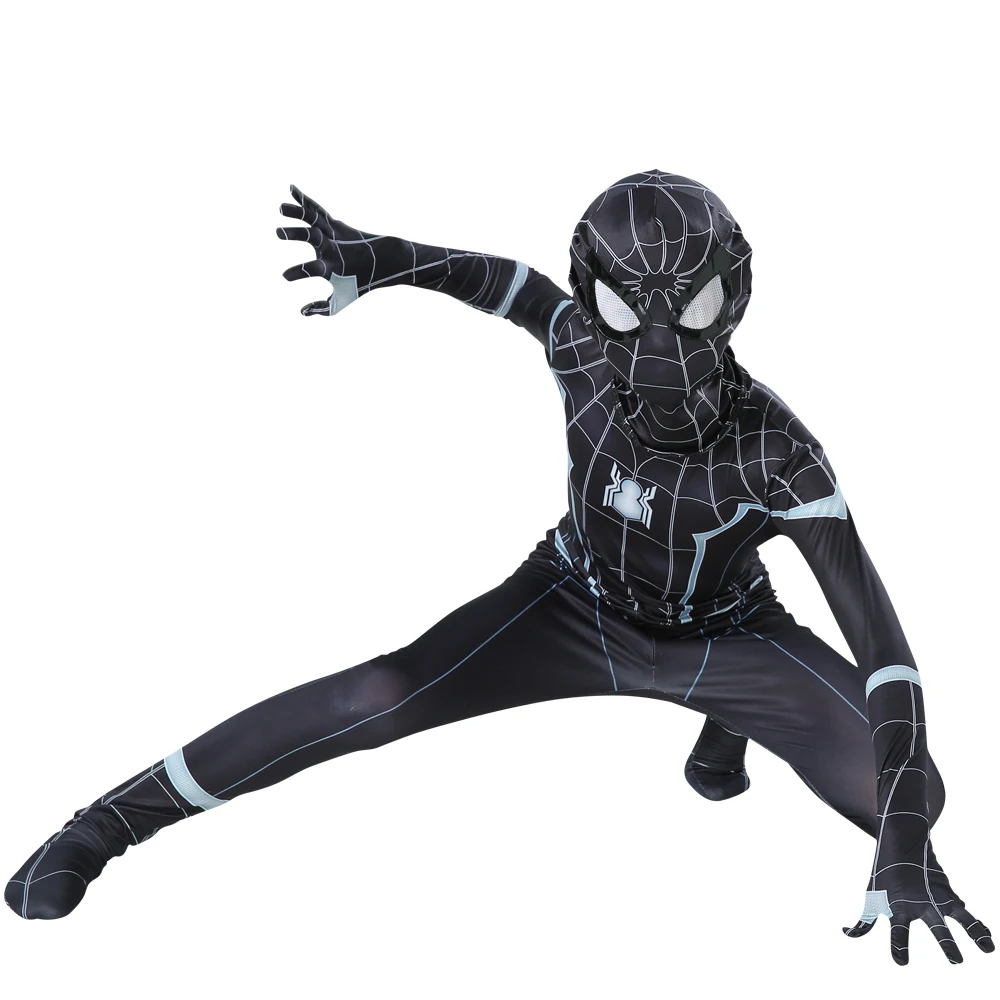 

Halloween Superboy Cosplay Performance Apparel Spider Black Man Children's Costumes Batboy Holiday Costume Kids Party Dress Up