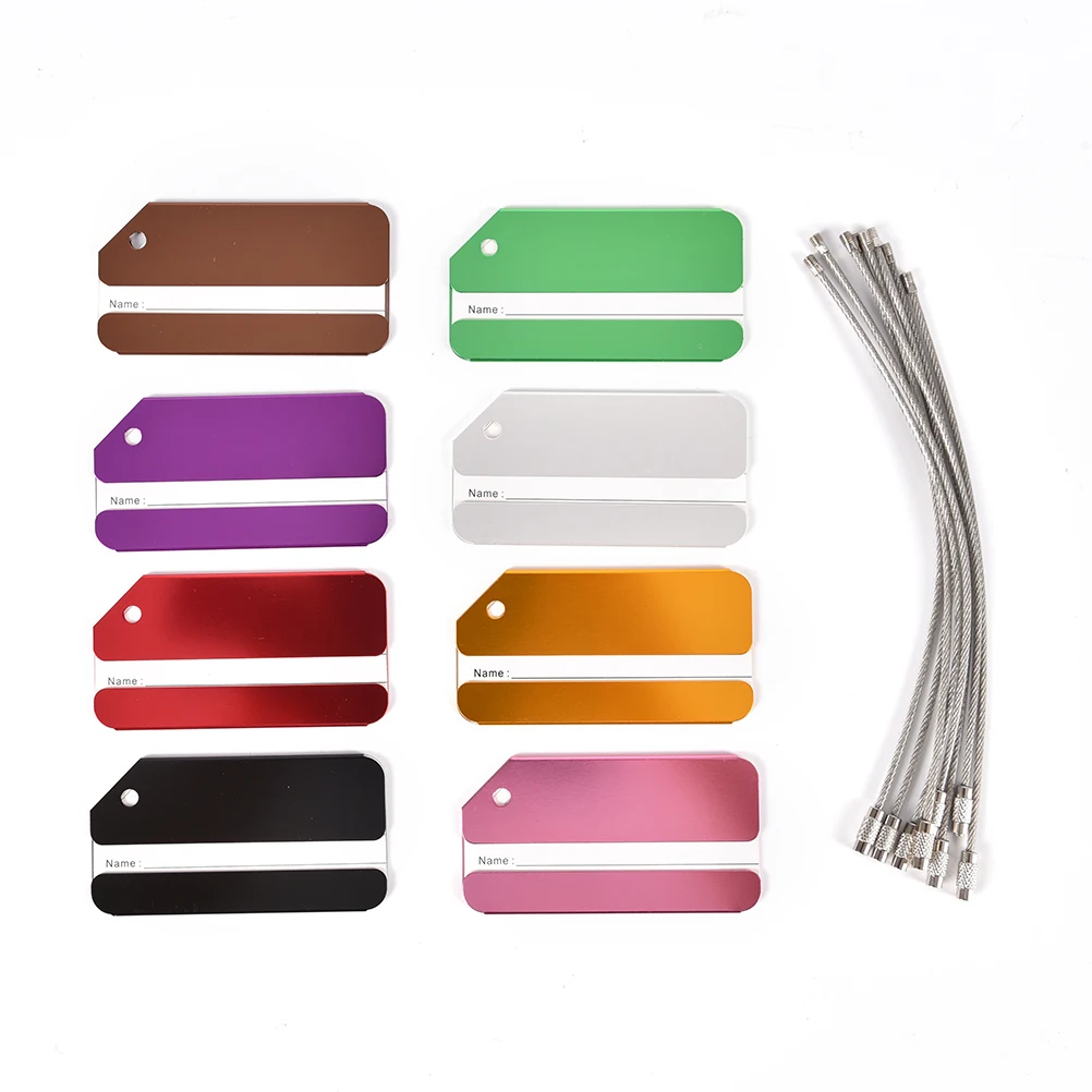 Алюминиевые металлические дорожные багажные бирки багажный чемодан сумка Имя