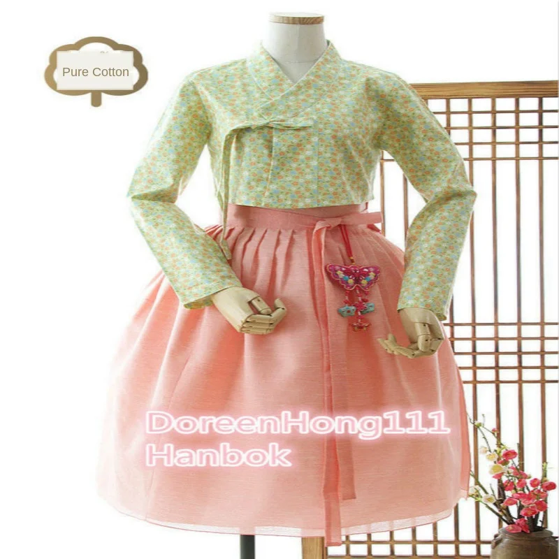 2020 современное платье ханбок модное корейское традиционное розовое одежда