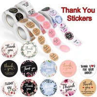 1inch floral thank you sticker for small business package seal labels thank you order stickers for envelopes party weddings gift