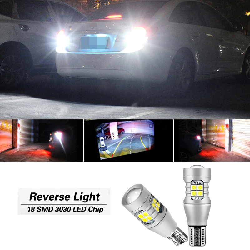 2x Светодиодная лампа заднего хода W16W T15 921 для Fiesta C-Max Escape Fusion Edge Flex Explorer F-150 Focus Mustang Taurus Transit.