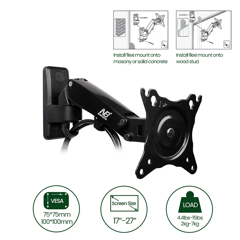 17 27 &quot2 6 5 кг стол монитор держатель для монитора компьютера ноутбука Arm газовая