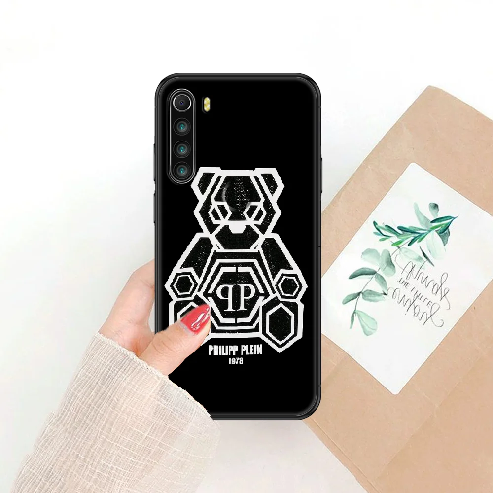 

philipps Luxury Brand pleins Phone case For Xiaomi Redmi Note 7 7A 8 8T 9 9A 9S 10 K30 Pro Ultra black pretty funda silicone