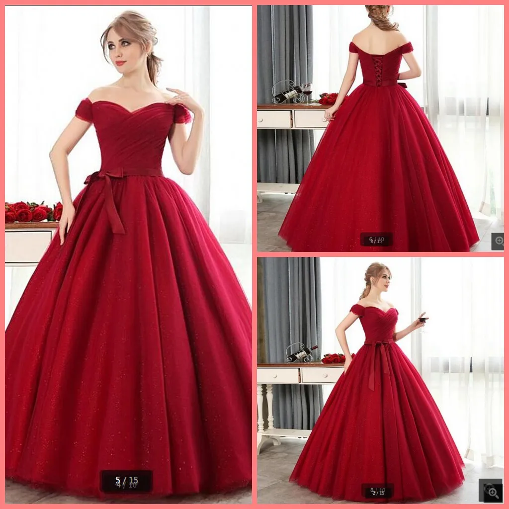 2021 реальное фото винное Тюлевое бальное платье выпускное с открытыми плечами