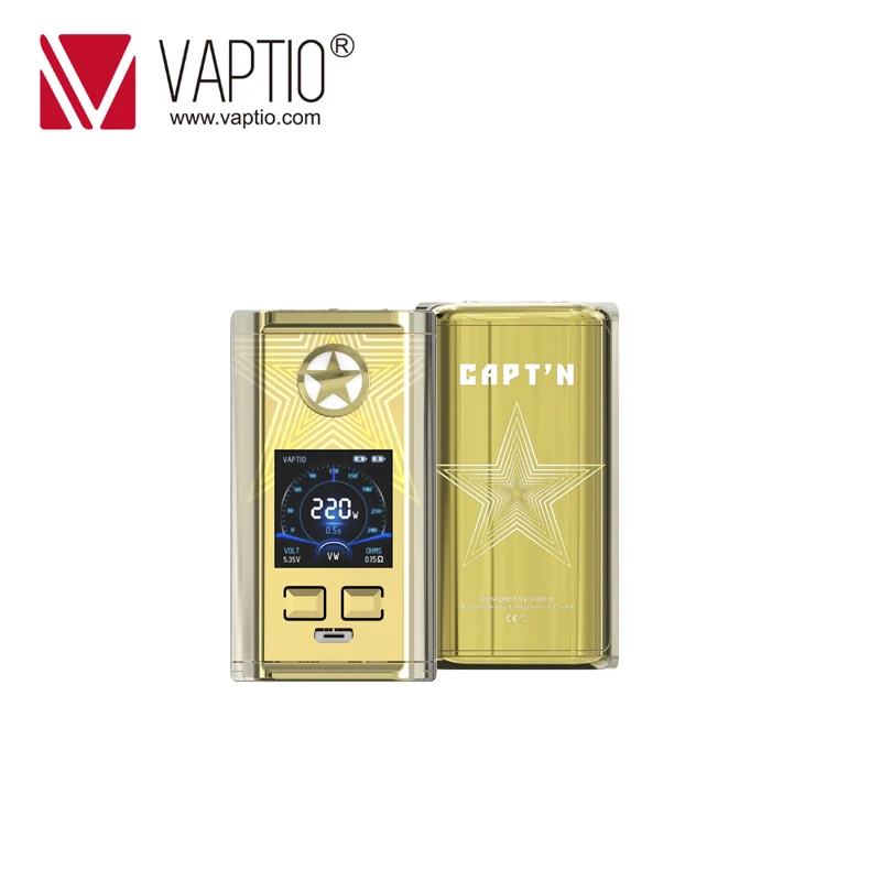 Gold with gift 240 Вт Vape mod Vaptio N1 Pro Box mod электронная сигарета, вейпинг подходит Двойной 18650 Батарея для 510 Распылитель на резьбе для электронной сигареты - Цвет: Gold with gift