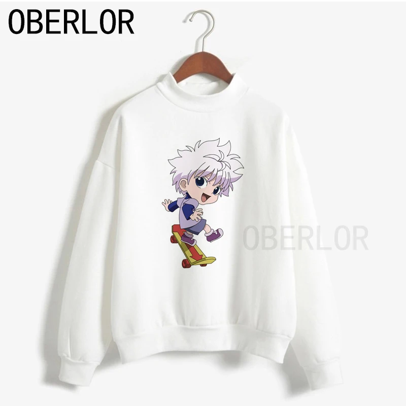 

Chibi Killua Zoldyck Skateboarding Anime Cool Streetwear Fashion Cool Sweatshirts Casual Print Unisex Clothing Funny Pullovers