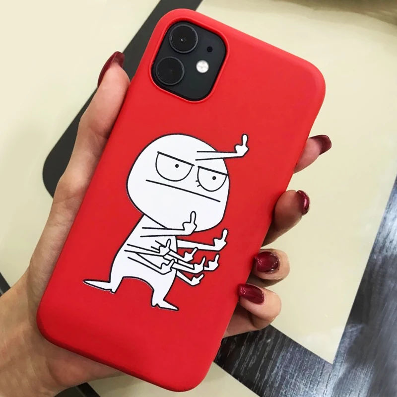 Cartoon TPU Silicone Phone Case for IPhone 12 SE 11 Pro X XS MAX XR 8 7 6s Plus Funny Personalized Cases Back Cover Accessories