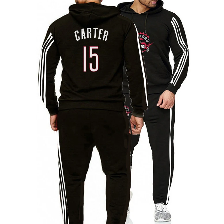 

2022 Mens New American Basketball Jersey Clothes #15 Vince Carter Toronto Raptors Sweatshirt Hoodies Two Piece Set Training Sui2