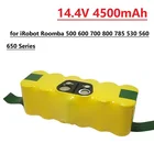 1 шт., удлиненная запасная батарея для пылесоса iRobot Roomba 14,4, 4500, 500, 600, 700 мАч