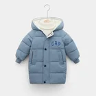 Детский пуховик для мальчиков и девочек, зимняя хлопковая куртка с бархатной подкладкой, модная брендовая куртка для снега, 2022