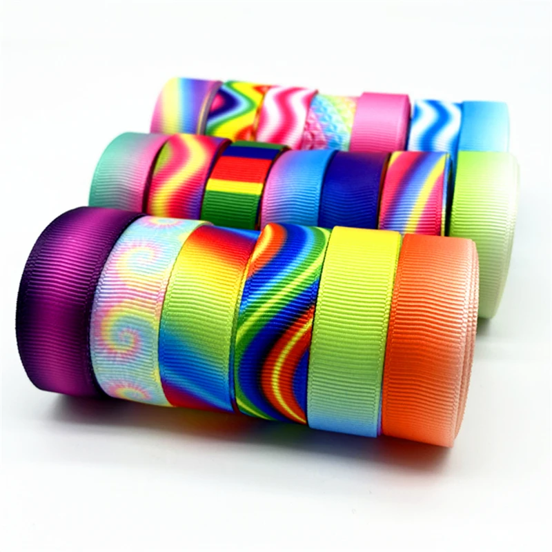 3 ярда 15 мм градиентная Радужная корсажная лента для украшения свадебной