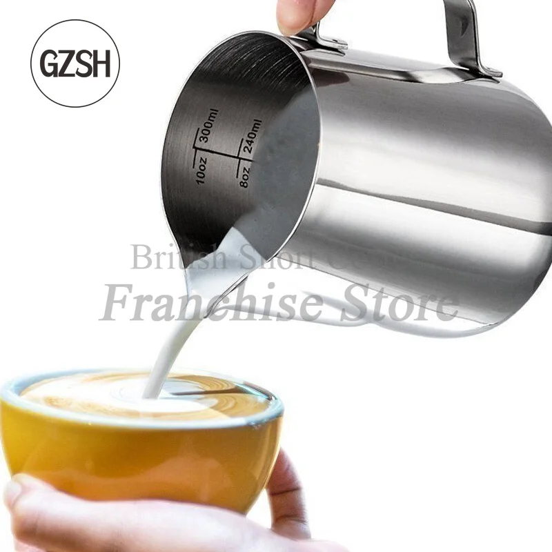 

Hot Selling 360/600/900ml Stainless Steel Milk Frothing Jug Espresso Coffee Pitcher Craft Coffee Latte Milk Frothing Jug Pitcher