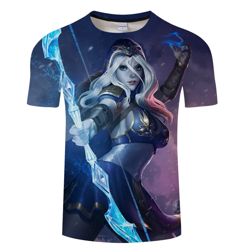 

Akali League of Legends T-shirt men's women's fashion 3d printing shirt lol game character design breathable tee 2021 new