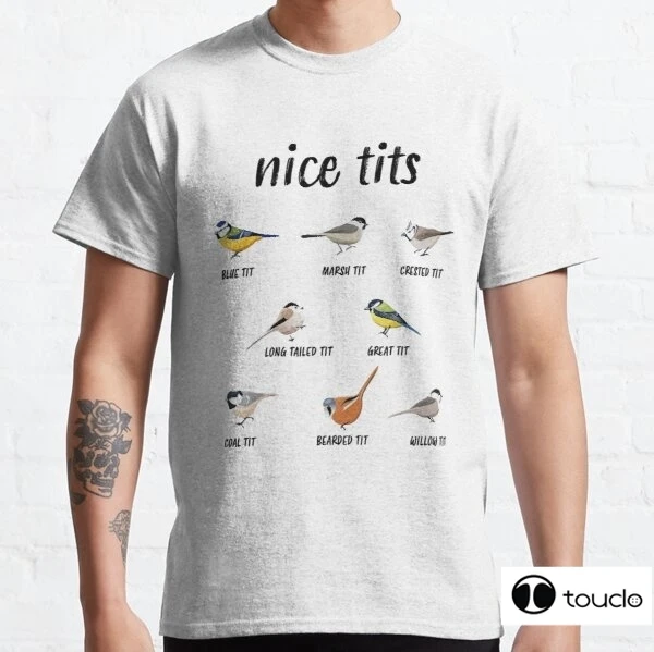

Bird Watching Nice Tits 100% Cotton Short Sleeve Men T Shirt Casual Loose Cat Men Tshirt O-Neck T-Shirt Men Tee Shirts Top