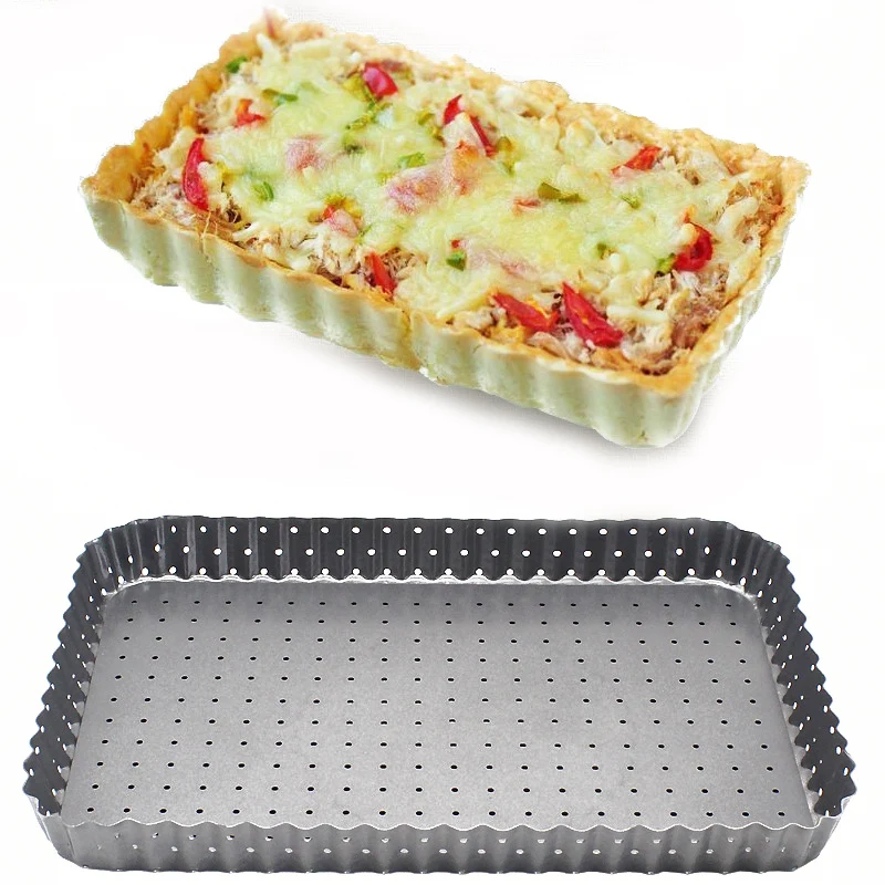 Круглый прямоугольный противень для выпечки пиццы торта практичные сковородки