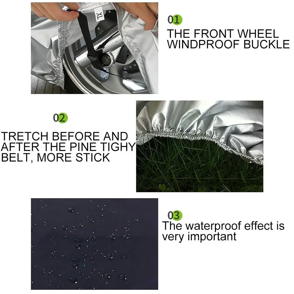

Anti-dust Waterproof Motorbike Rain Cover Motorcycle UV Resistant Protector