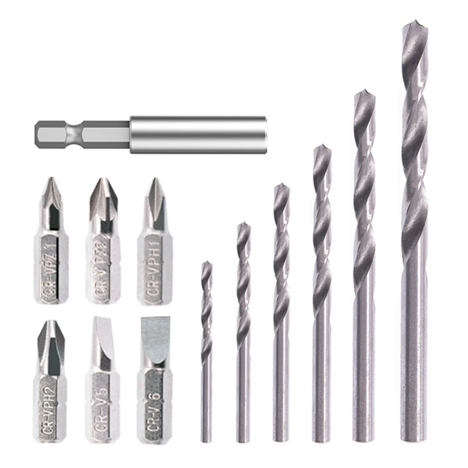 

13pcs High Speed Steel Twist Drill Bit Set Screw bits Set Hardware Accessories Home Durable drill bits