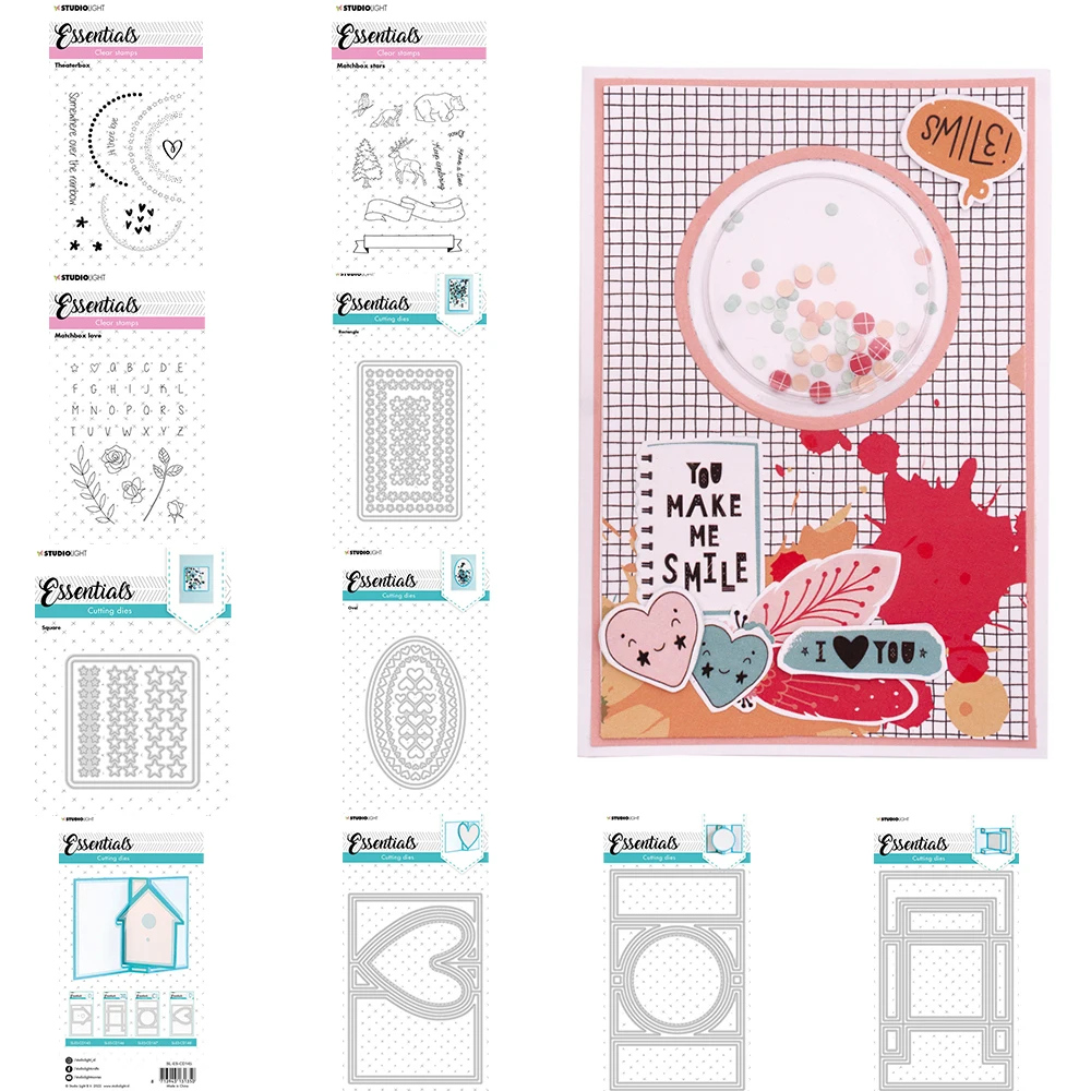 

Theater Box Matchbox Stars Love Rectangle square New Metal Cutting Dies Stamps Scrapbooking Diy Decorate Craft Embossing Stencil