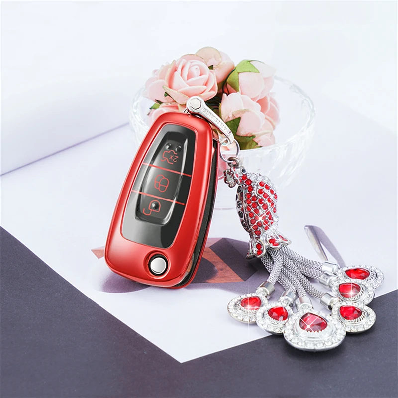 Новинка цветной Мягкий ТПУ чехол для автомобильных ключей полное покрытие Ford Ranger