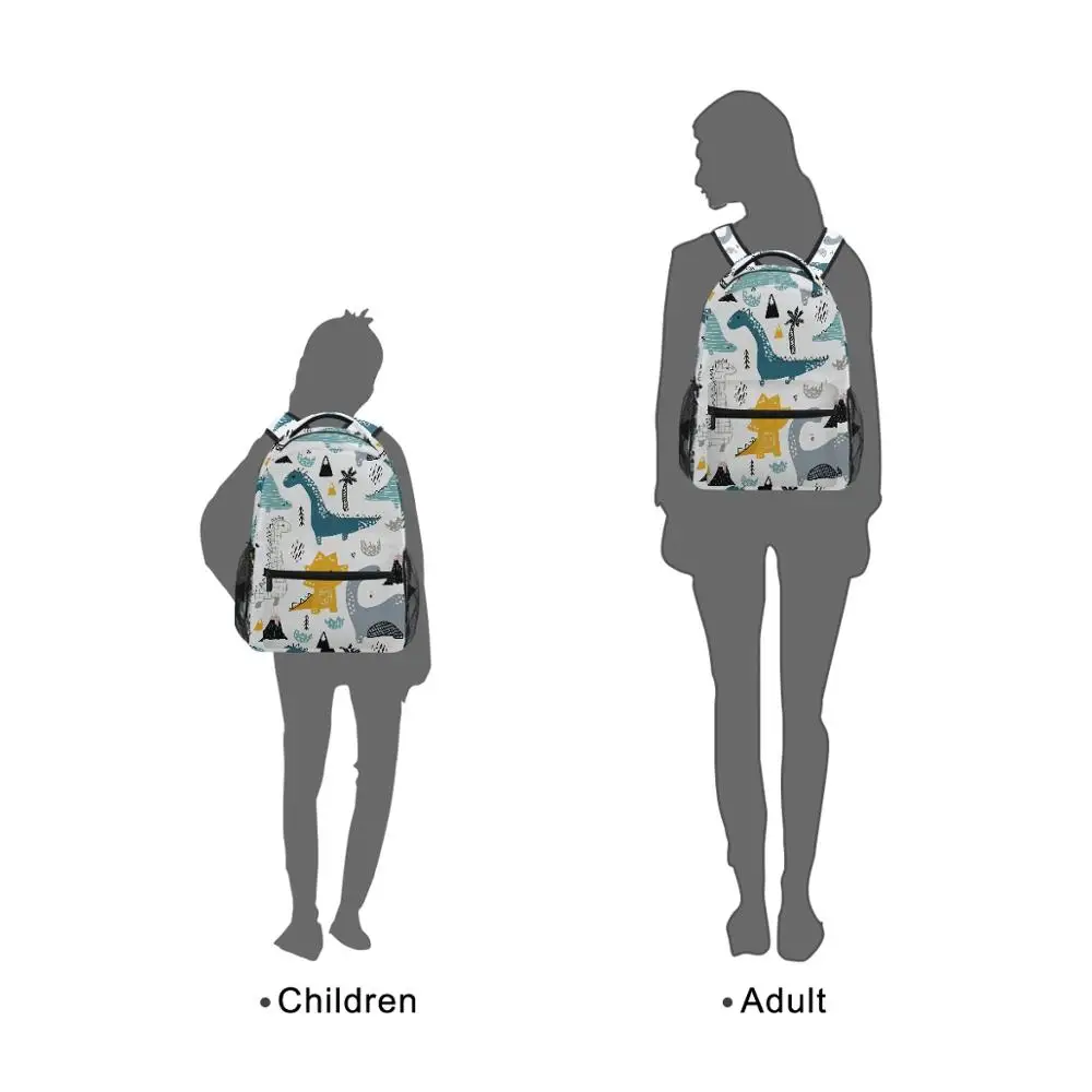 Школьный рюкзак для мальчиков и девочек детский Ранец с принтом динозавра сумка