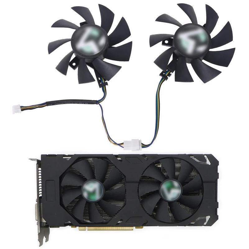 

H7JA 75 мм RX570 GT710 730 Вентилятор охлаждения GPU для MAXSUN RX 570 вентилятор видеокарты