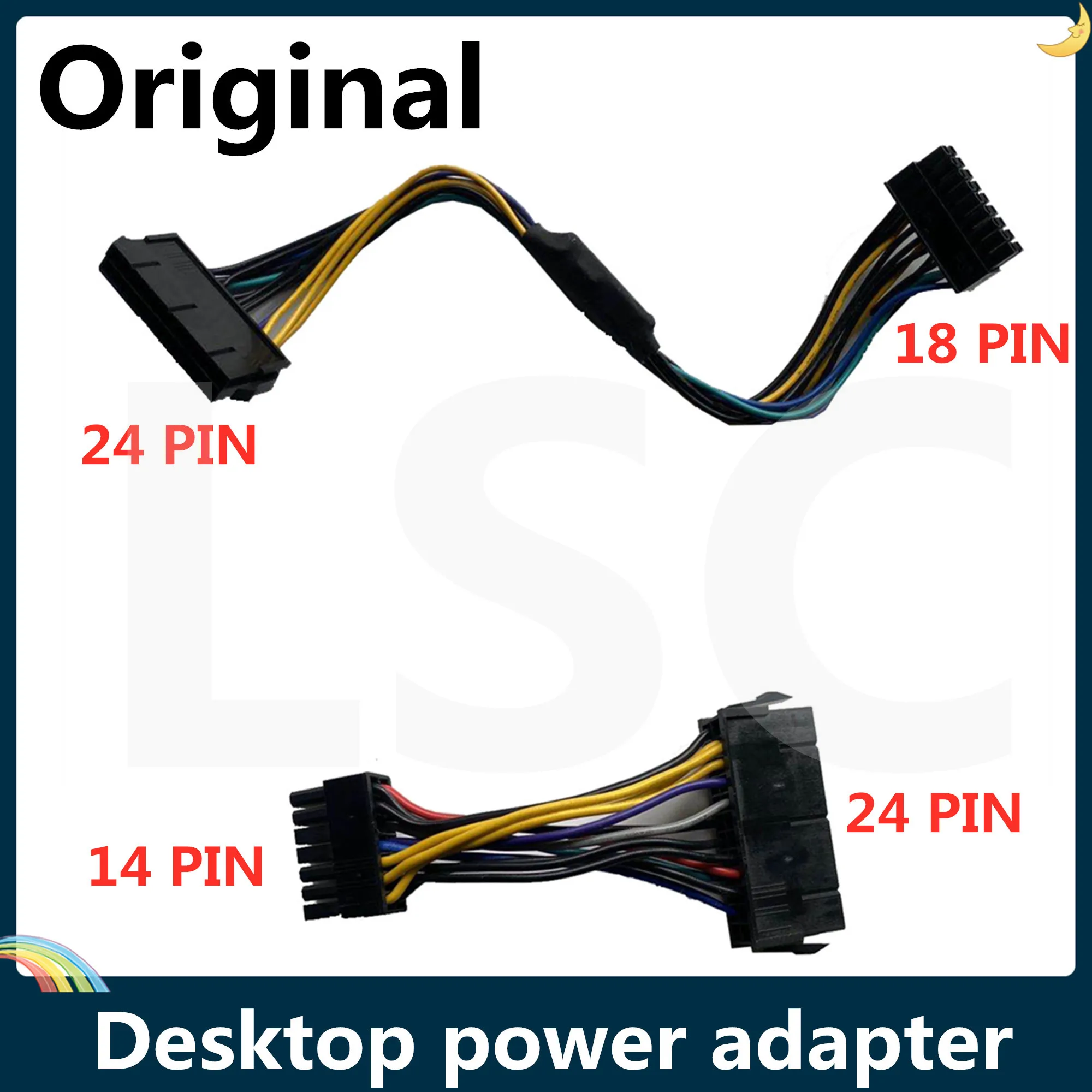LSC высококачественный настольный адаптер питания кабель для 24 Pin до 14 и 18 100%
