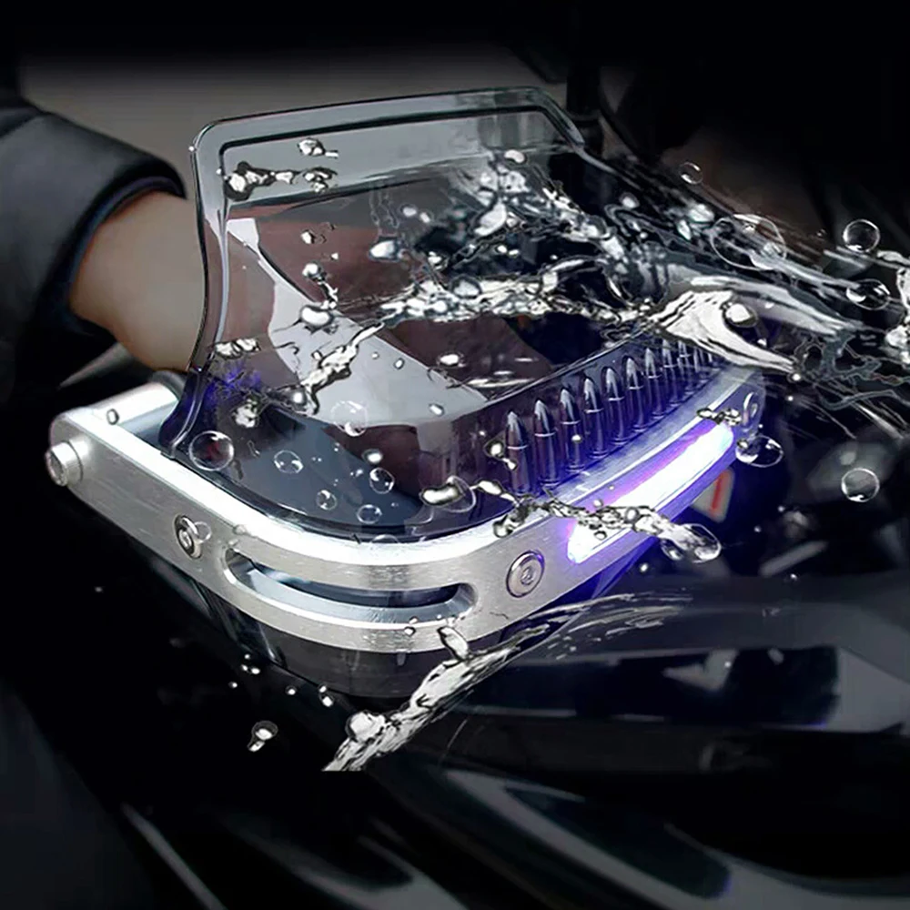 

Motorcycle Hand Guards LED Handguard Protector Windshield