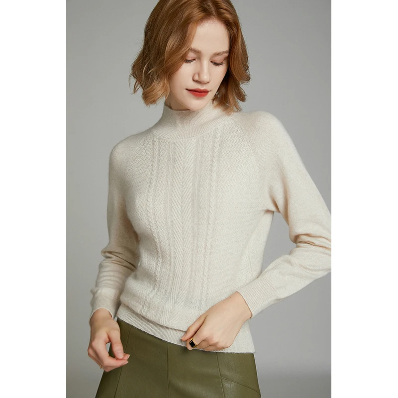 

Autumn Winter Women Sweaters Cashmere Female Pullover Long Sleeve Half Turtleneck Fit Knitted Tops Clothing Jumper Sweater Shirt
