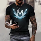 Мужская футболка с 3D-принтом, летняя дышащая Универсальная футболка с коротким рукавом, классная футболка с логотипом, 2021