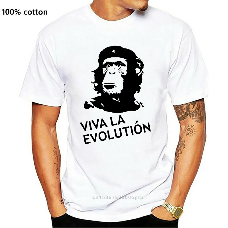 

Viva La Evolution Monkey Funny Darwin T-Shirt Soft Cotton