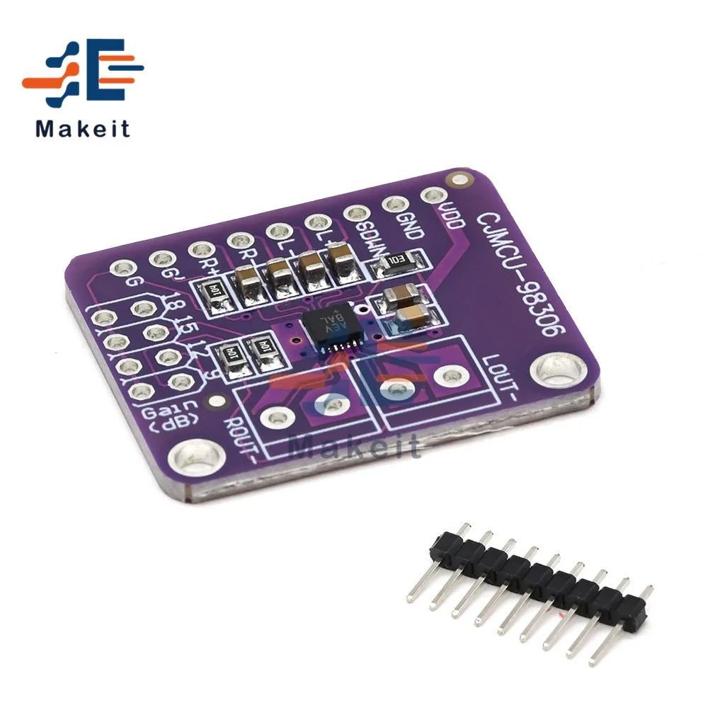CJMCU-98306 MAX98306, сенсорный стерео усилитель класса D, Тип AB, аудио, 3,7 Вт, модуль платы усилителя