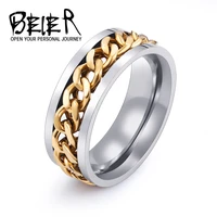 beier vintage ornament wholesale titanium steel chain ring mens personality stainless steel simple ring men ring rings