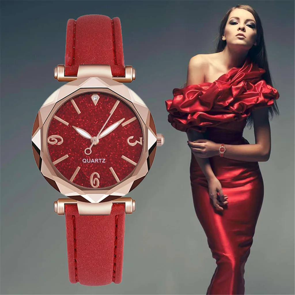 

Elegant Women Wrist Watches 2021 Red Black Gray Quartz Watch For Woman Female Women's Luxury Watch Clocks