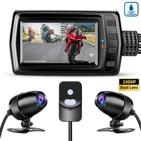 3 0 inch motorcycle recorder hd dual 1080p lens dvr camera wifi gps navigation sony 323 sensor waterproof night vision dashcam