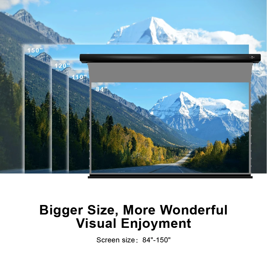 VIVIDSTORM 100 дюймовый Электрический потолочный экран проектора 3D обсидиановый