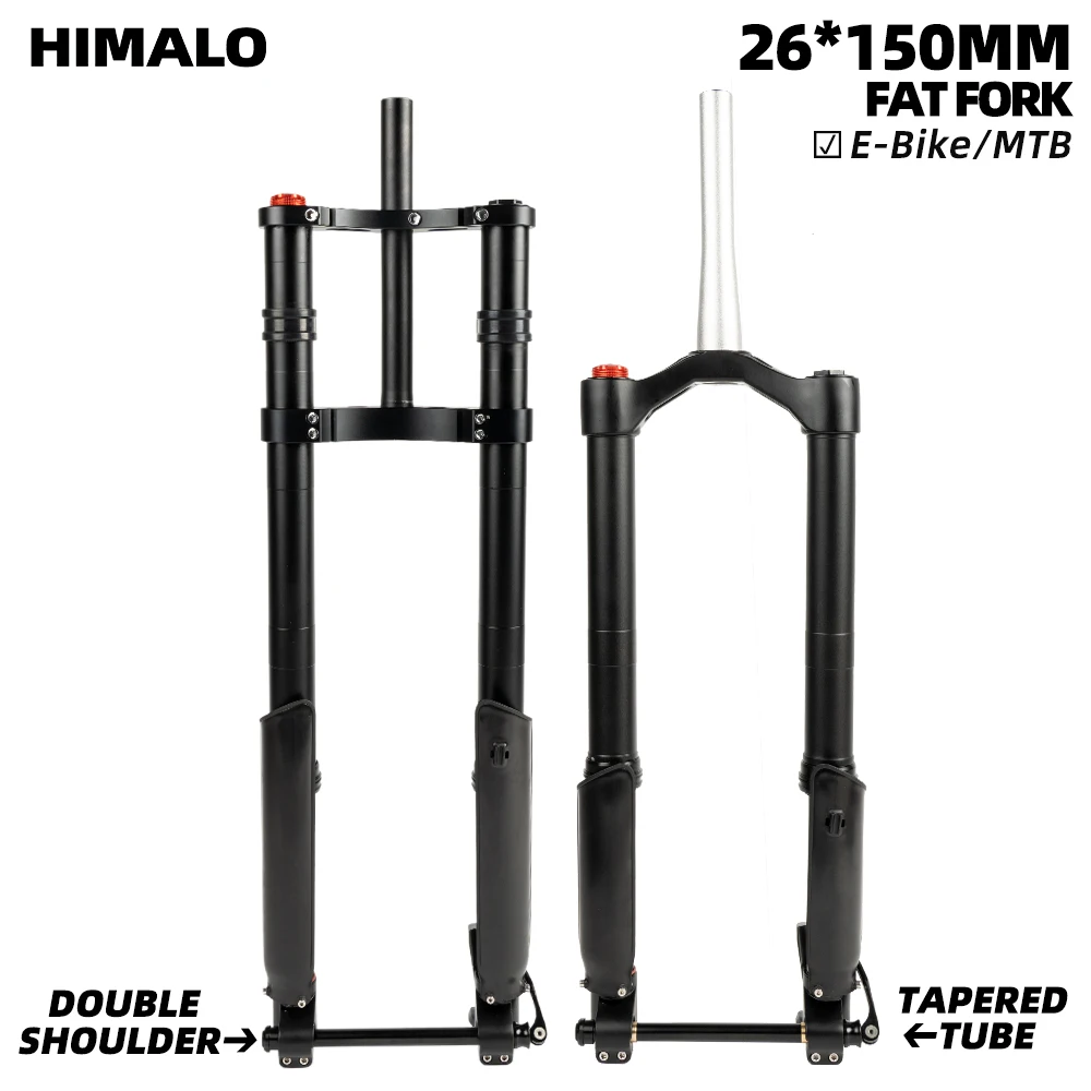 EBike вилка Снежный велосипед Горные горные пневматическая подвеска 150 мм * 15 ось