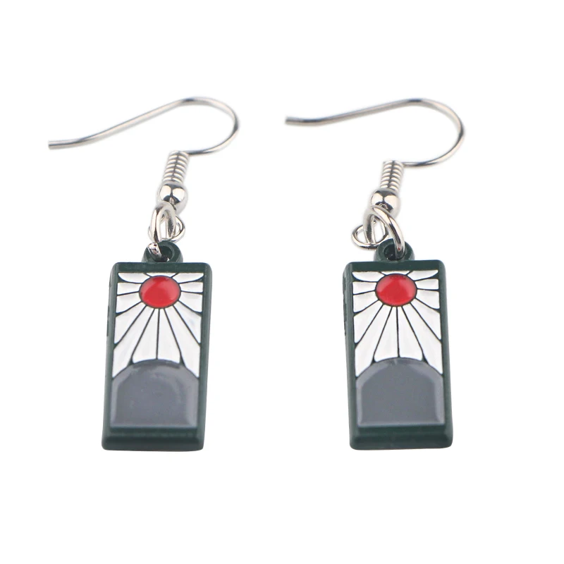 LT1122 Kimetsu no Yaiba эмалевые серьги рассекающие демонов аниме косплей реквизит Hanafuda