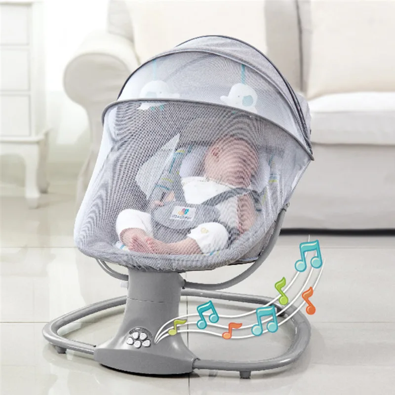 3 In1 Baby Electric Rocking Chair Newborns Sleeping Cradle Bed Child Comfort Chair Reclining Chair For Baby 0-3 Years Old