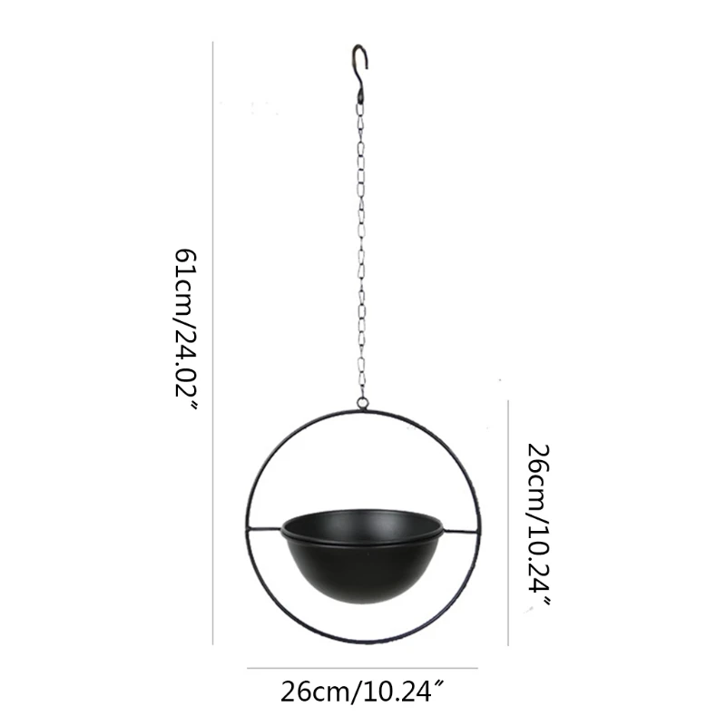 

Nordic Style Circle Metal Plant Hanger Chain Hanging Basket Ceiling Planter Flower Pot Holder Garden Balcony Decoration