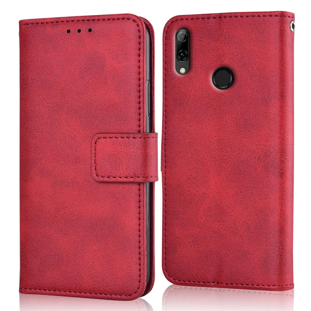 niu-Red На P Smart Hoesje для huawei P Smart POT-LX1RUA POT-LX3 POT-LX1 POT-LX1AF POT-LX2J Капа с ремешком кожаный чехол-бумажник - Цвет: niu-Red