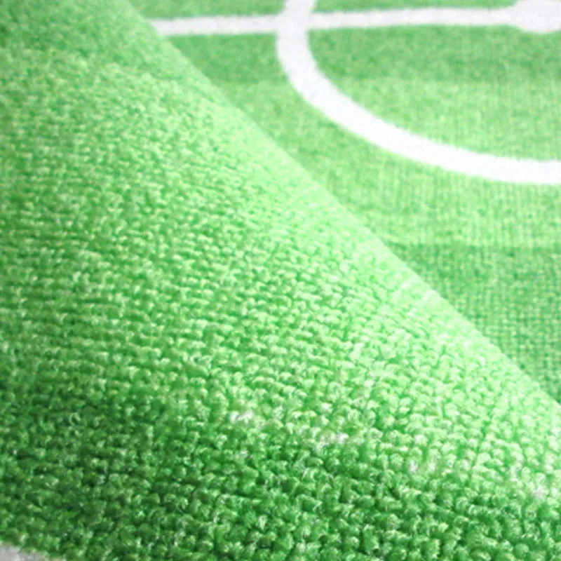 저렴한 현대 3D 축구 미끄럼 방지 카펫, 크리에이티브 직사각형 미끄럼 방지 입구 문 매트 침실 월드컵 축구 경기장 그라운드 매트