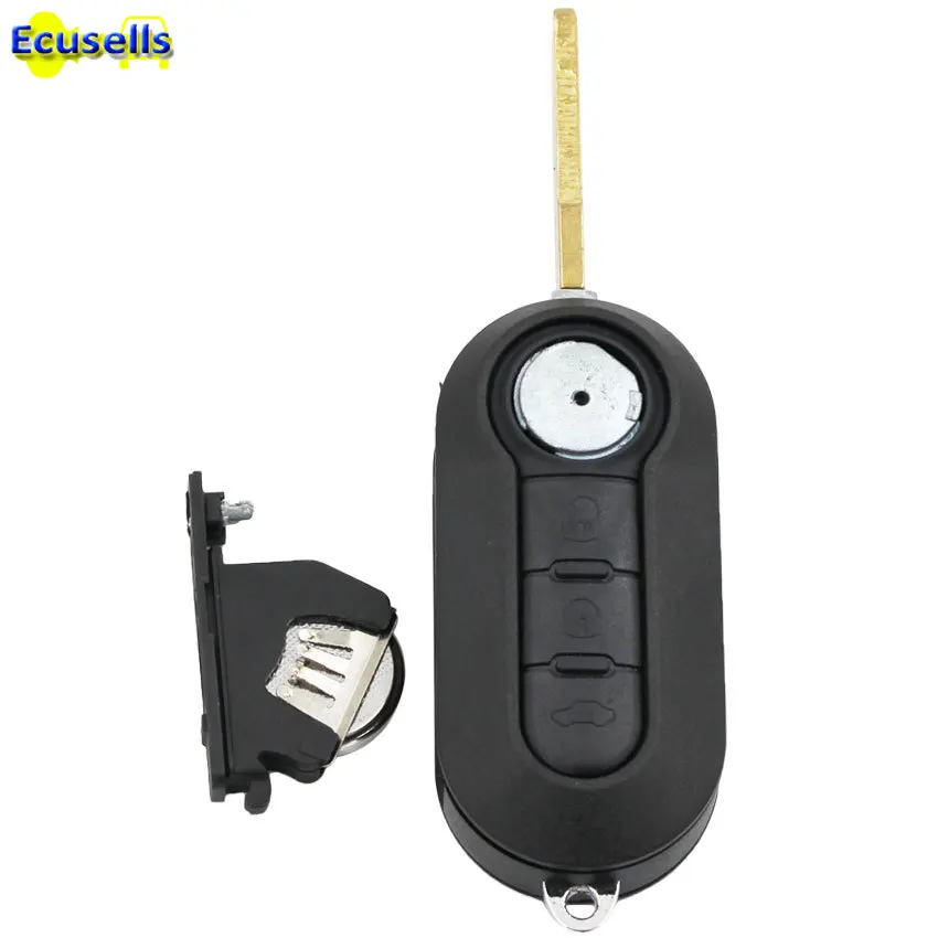 3 Button Folding Flip Remote Key Shell Case Car Housing for Fiat 500 Doblo Florino Punto Qubo Evo | Автомобили и мотоциклы